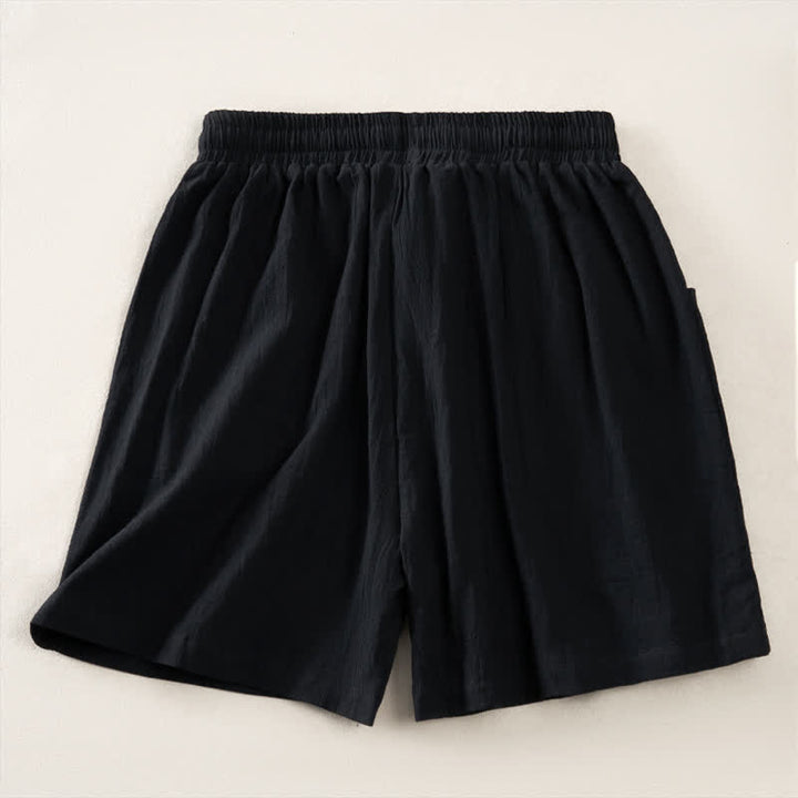 Buddha Stones Pantaloncini da donna estivi casual minimalisti con coulisse, tinta unita e tasca - image 8