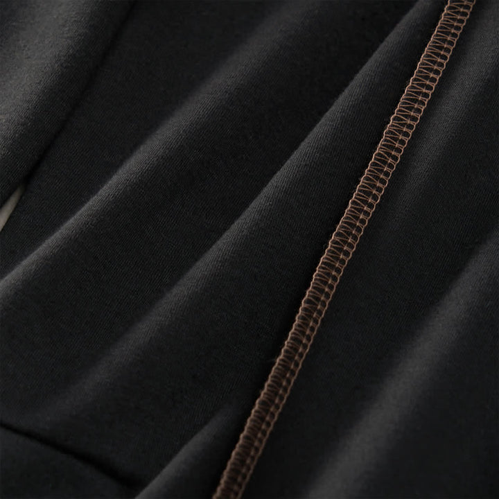 Pantaloni da donna a gamba dritta con tasche, stile casual estivo, minimalisti, con coulisse e tasche applicate, colore tinta unita, con Buddha Stones. - image 15