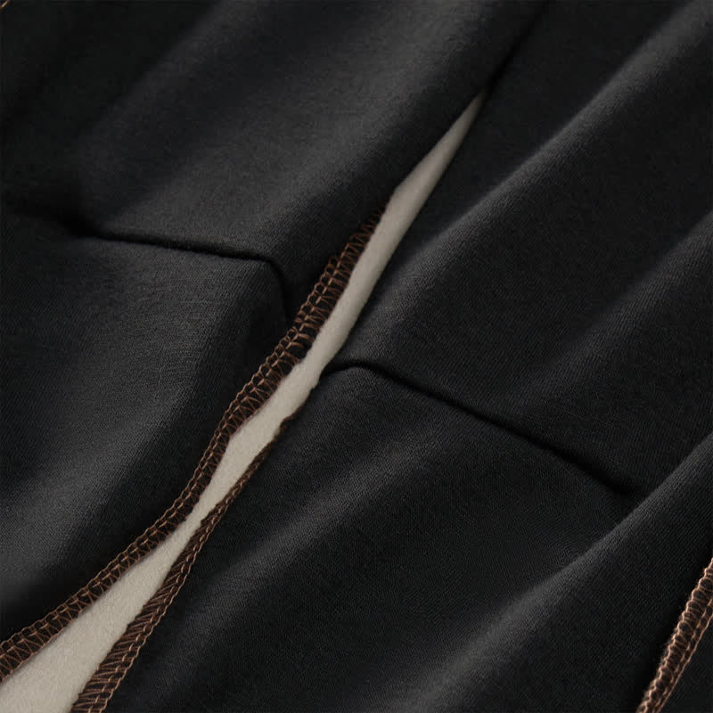 Pantaloni da donna a gamba dritta con tasche, stile casual estivo, minimalisti, con coulisse e tasche applicate, colore tinta unita, con Buddha Stones. - image 16