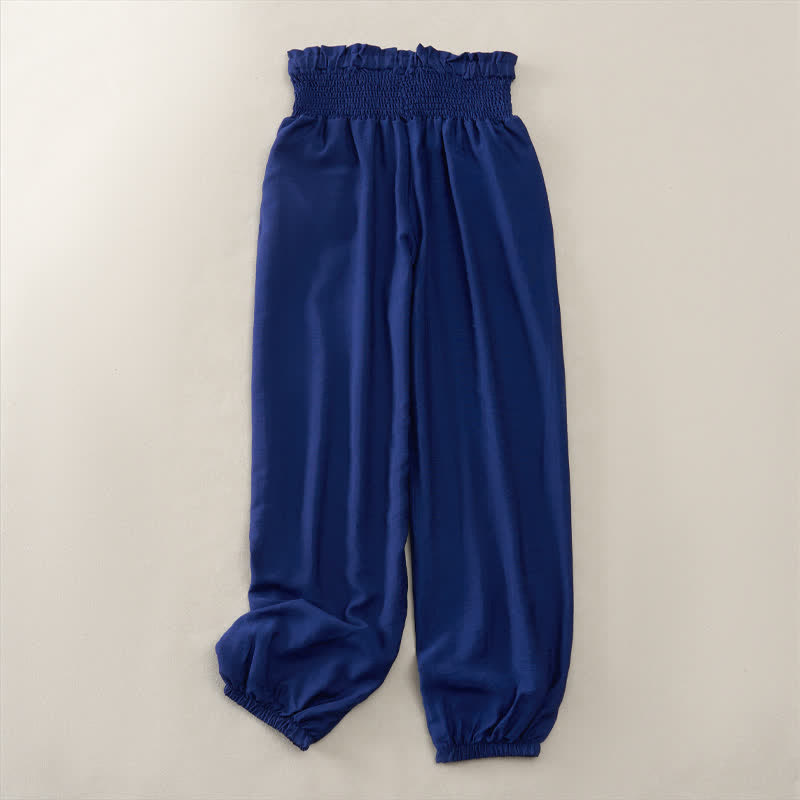 Buddha Stones Pantaloni corti da donna estivi casual e minimalisti a tinta unita con tasca - image 1