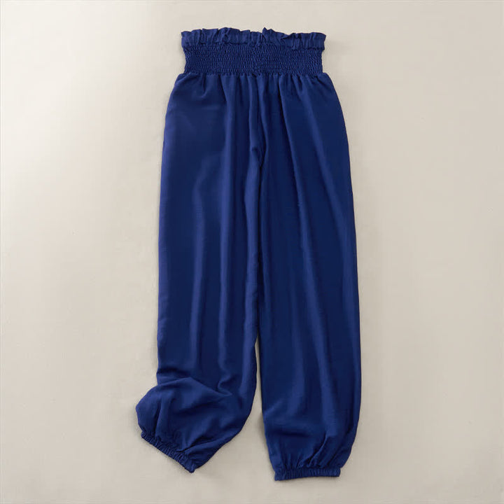 Buddha Stones Pantaloni corti da donna estivi casual e minimalisti a tinta unita con tasca - image 1