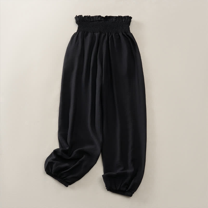 Buddha Stones Pantaloni corti da donna estivi casual e minimalisti a tinta unita con tasca - image 9