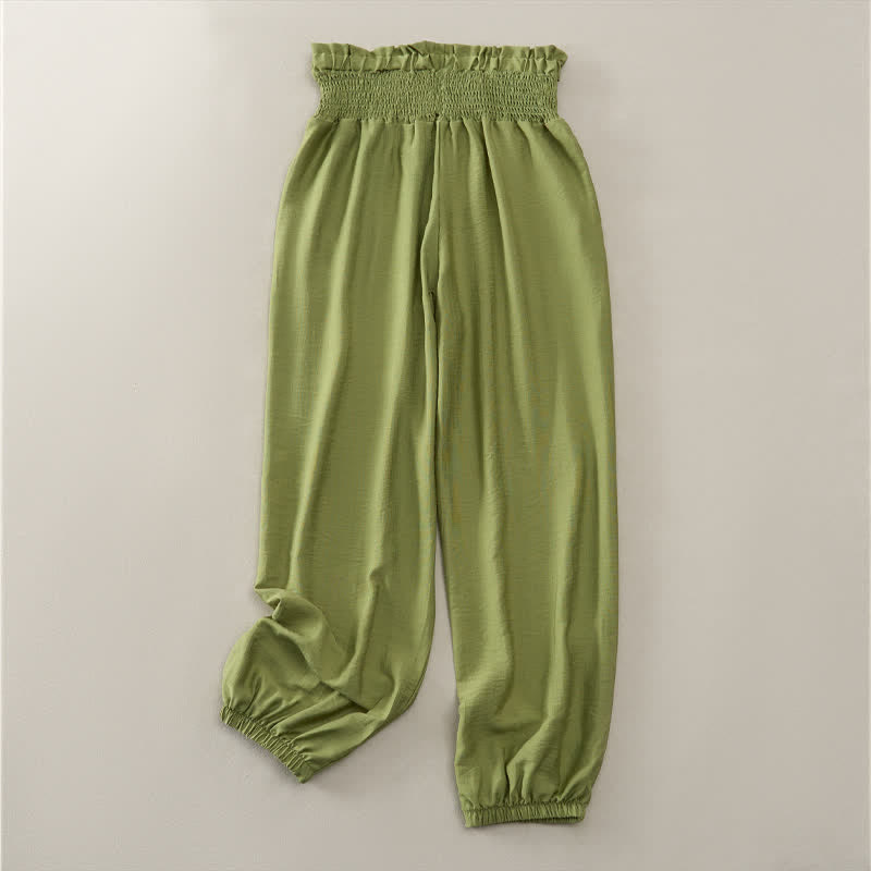 Buddha Stones Pantaloni corti da donna estivi casual e minimalisti a tinta unita con tasca - image 15