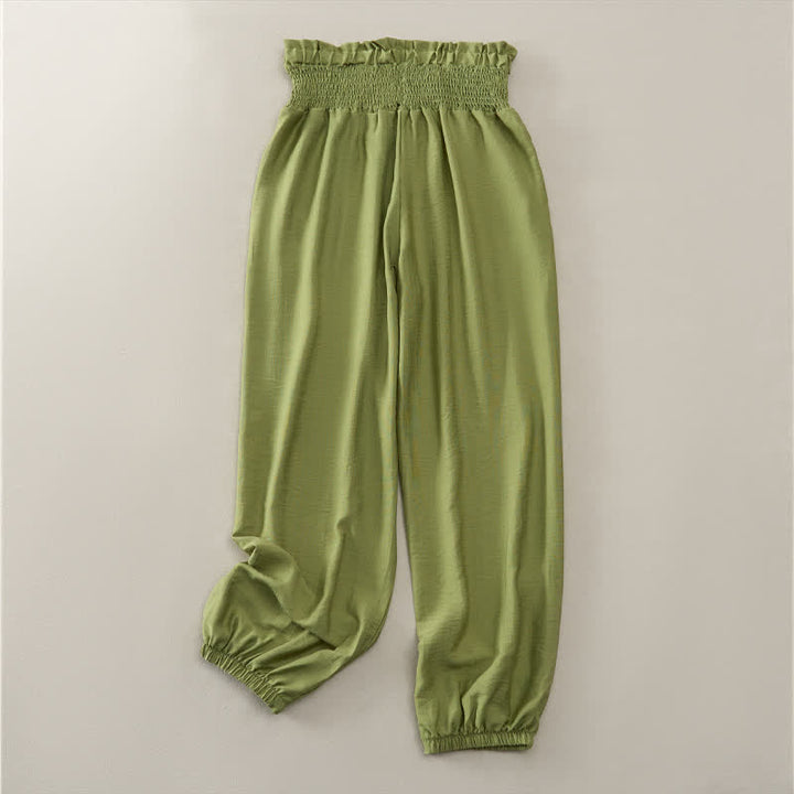 Buddha Stones Pantaloni corti da donna estivi casual e minimalisti a tinta unita con tasca - image 15