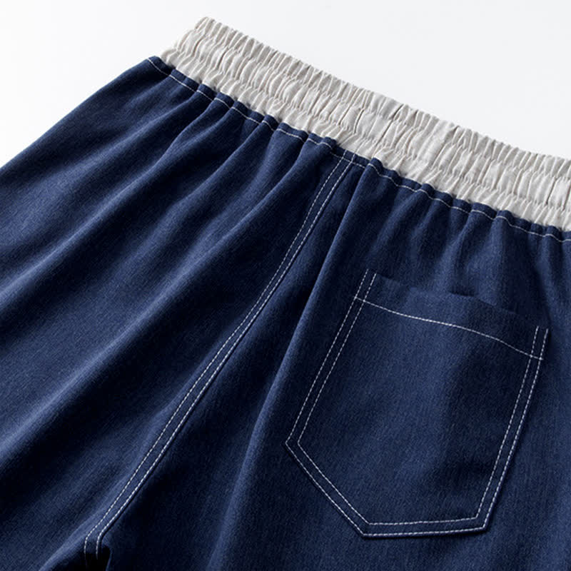 Pantaloncini da uomo estivi casual sportivi con coulisse e tasca, con stampa Buddha Stones. - image 6