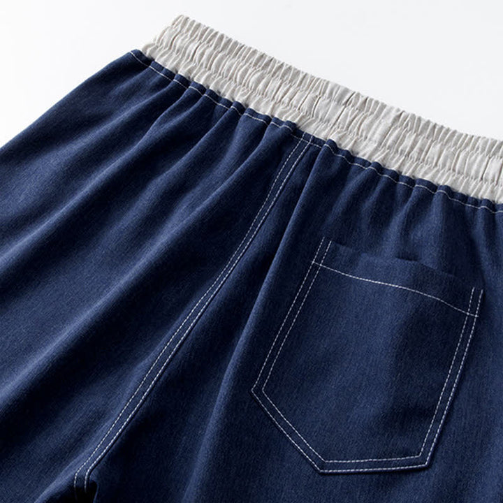 Pantaloncini da uomo estivi casual sportivi con coulisse e tasca, con stampa Buddha Stones. - image 6