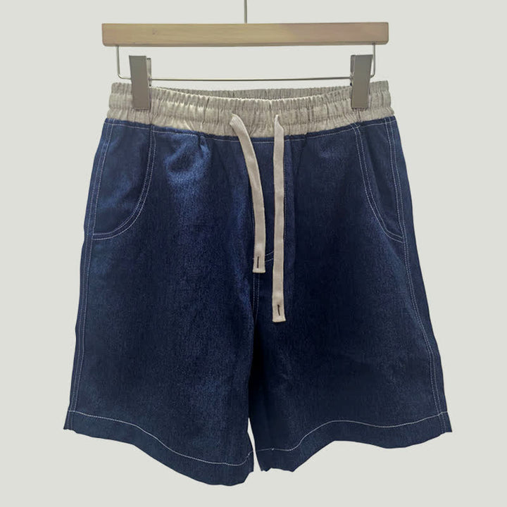 Pantaloncini da uomo estivi casual sportivi con coulisse e tasca, con stampa Buddha Stones. - image 3