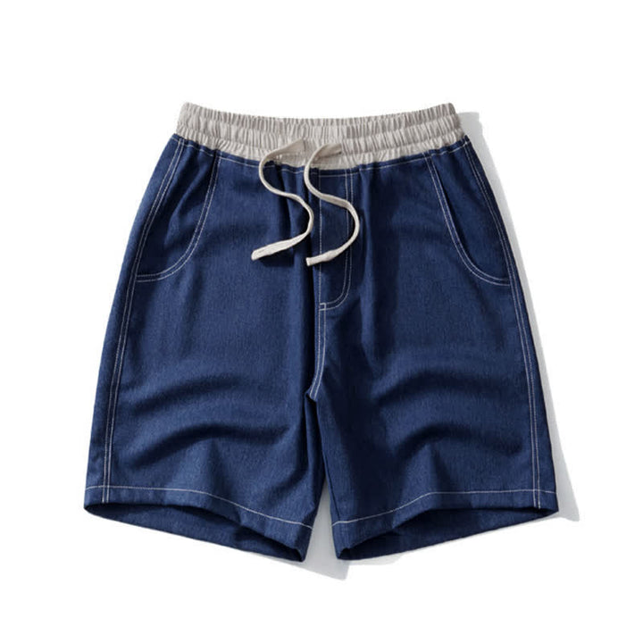 Pantaloncini da uomo estivi casual sportivi con coulisse e tasca, con stampa Buddha Stones. - image 2