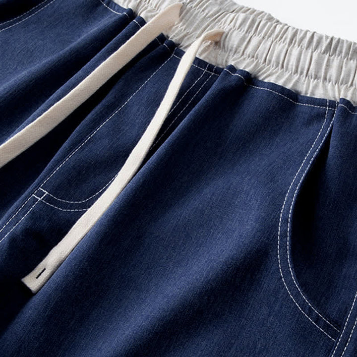 Pantaloncini da uomo estivi casual sportivi con coulisse e tasca, con stampa Buddha Stones. - image 4