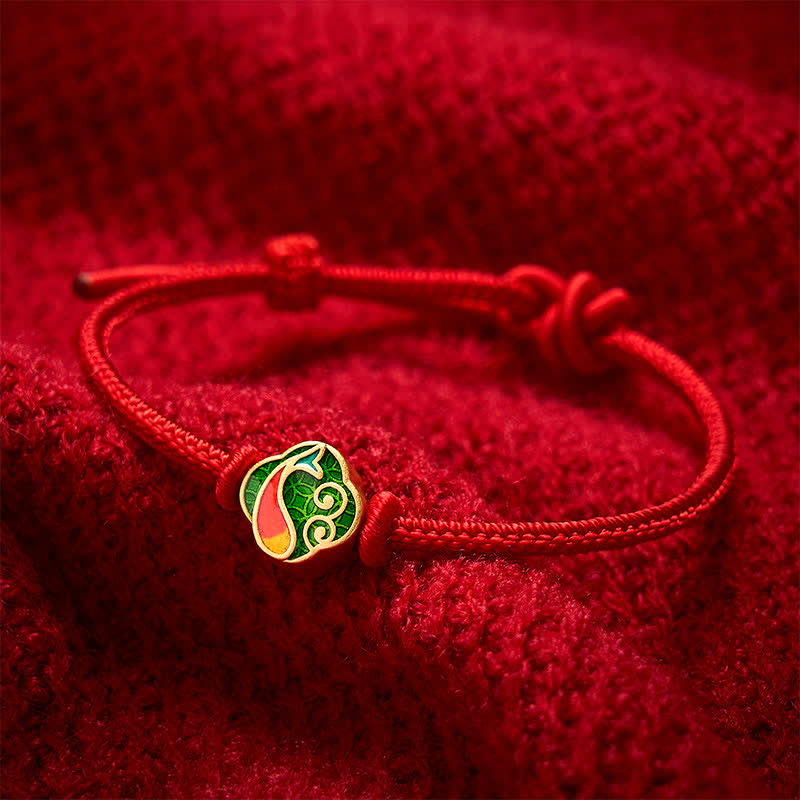 Buddha Stones Braccialetto regolabile con cordino intrecciato a doppia carpa koi, fatto a mano con filo rosso. - image 11