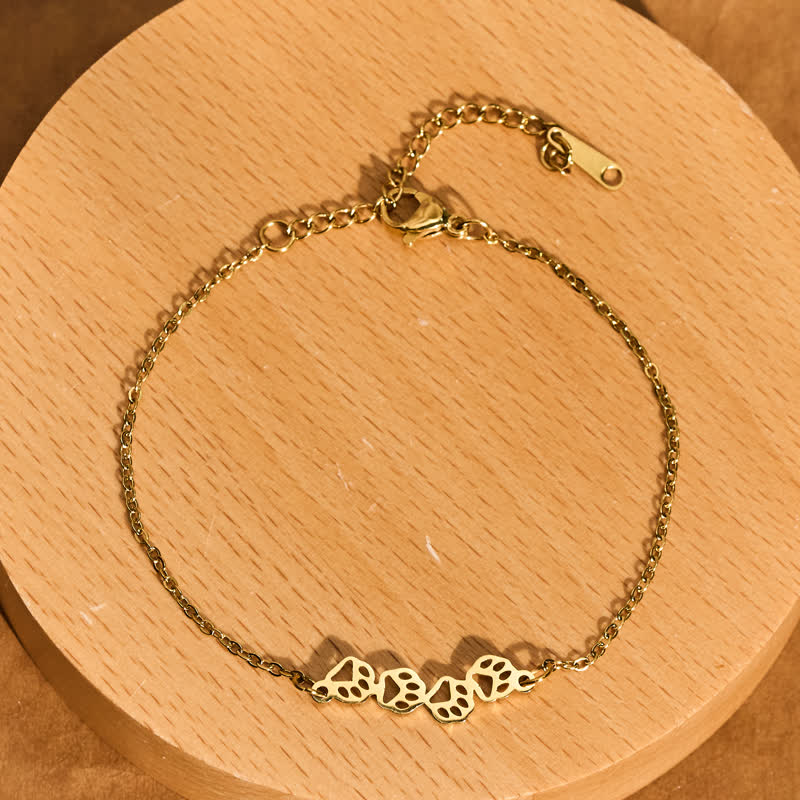Buddha Stones Bracciale con bilanciere a quattro zampe di gatto in acciaio al titanio - image 8