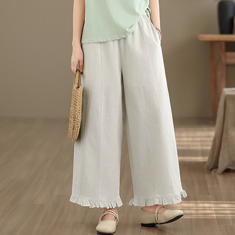 Pantaloni corti da donna a gamba larga con tasche, stile minimalista estivo, casual, con motivo Buddha Stones. - image 28