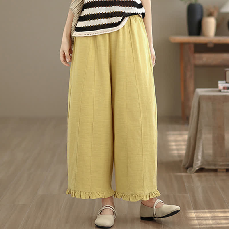 Pantaloni corti da donna a gamba larga con tasche, stile minimalista estivo, casual, con motivo Buddha Stones. - image 18