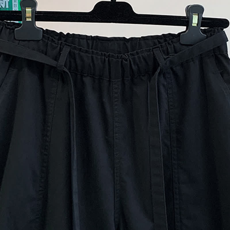 Buddha Stones Pantaloni lunghi da donna primaverili, casual, minimalisti, con coulisse, tinta unita, modello harem con tasche. - image 18