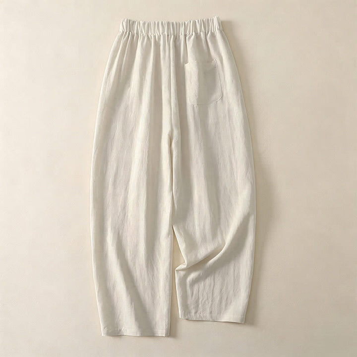 Buddha Stones Pantaloni estivi casual con coulisse, tinta unita, a gamba larga e tasca, da donna. - image 11