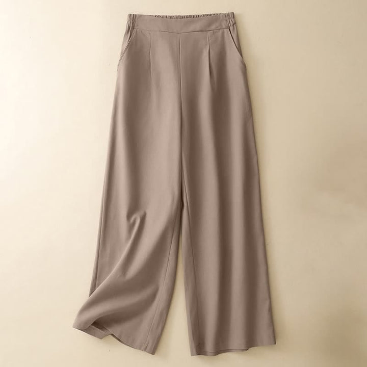 Buddha Stones Pantaloni corti estivi minimalisti ed eleganti da donna, a gamba dritta e con tasche. - Tan - US8-10, UK/AU12-14, EU40-42 (2XL) - image 9