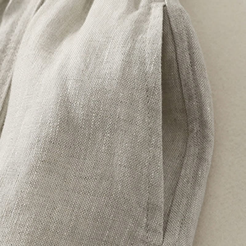 Buddha Stones Pantaloni estivi casual minimalisti con coulisse, tinta unita, a gamba larga e tasche, da donna. - image 17