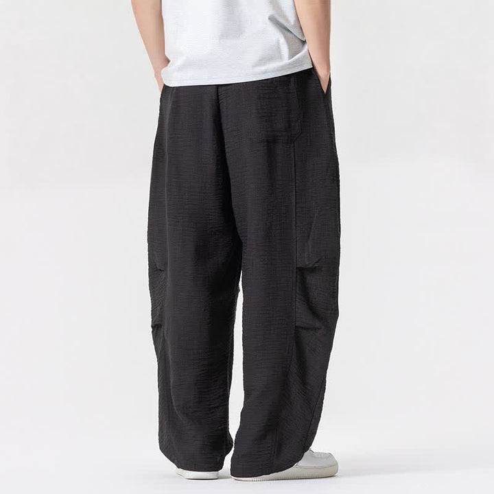 Buddha Stones Pantaloni lunghi da uomo a gamba dritta, minimalisti, con coulisse, tinta unita, per primavera/estate, casual ed eleganti, con tasca. - image 36