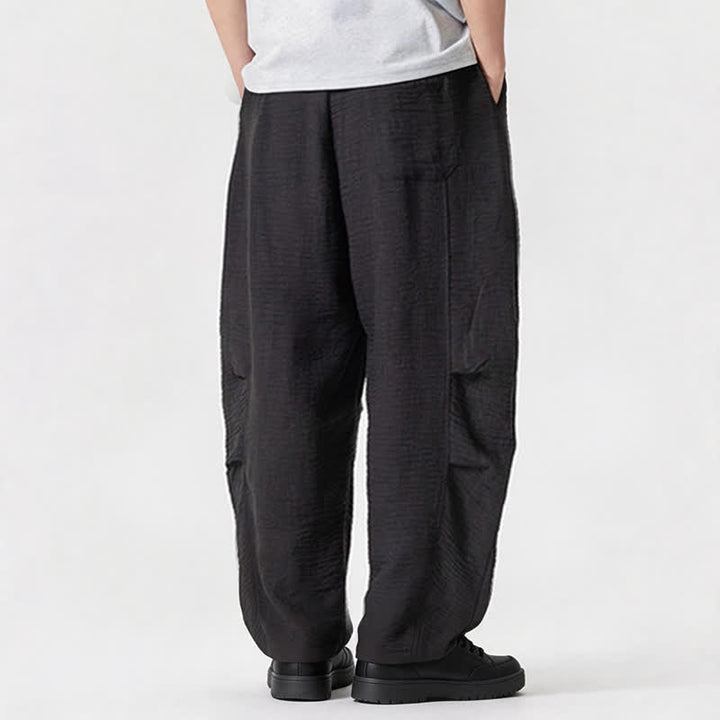 Buddha Stones Pantaloni lunghi da uomo a gamba dritta, minimalisti, con coulisse, tinta unita, per primavera/estate, casual ed eleganti, con tasca. - image 39