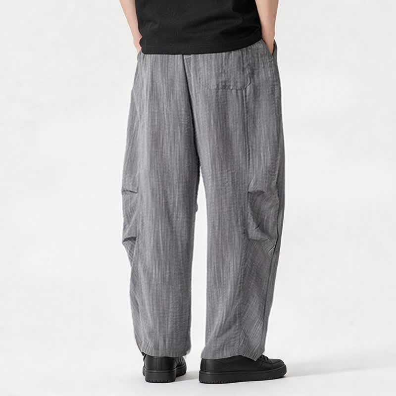 Buddha Stones Pantaloni lunghi da uomo a gamba dritta, minimalisti, con coulisse, tinta unita, per primavera/estate, casual ed eleganti, con tasca. - image 31