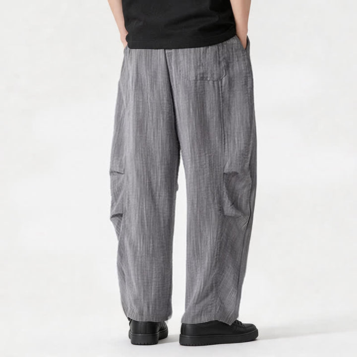 Buddha Stones Pantaloni lunghi da uomo a gamba dritta, minimalisti, con coulisse, tinta unita, per primavera/estate, casual ed eleganti, con tasca. - image 31