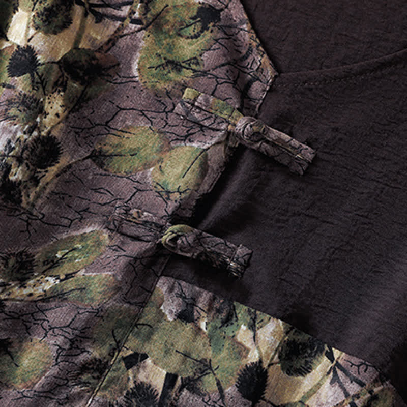 Buddha Stones Camicie estive casual vintage da donna in stile Tang con stampa floreale e girasoli. - image 14