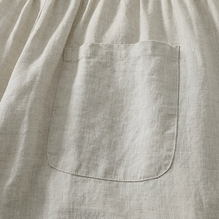 Buddha Stones Pantaloni corti estivi casual minimalisti a tinta unita, pantaloni harem da donna a pieghe con tasche - image 6