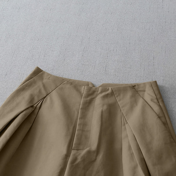Buddha Stones Pantaloncini da donna estivi minimalisti ed eleganti con cerniera e tasche. - image 2