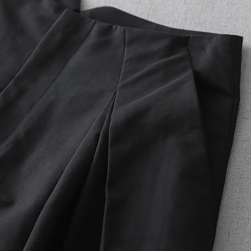 Buddha Stones Pantaloncini da donna estivi minimalisti ed eleganti con cerniera e tasche. - image 12