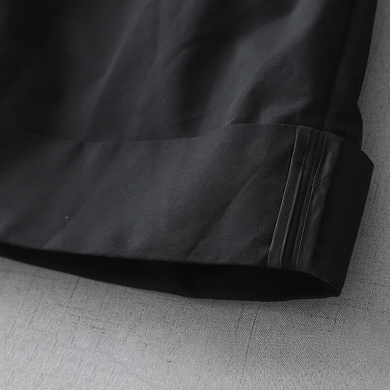 Buddha Stones Pantaloncini da donna estivi minimalisti ed eleganti con cerniera e tasche. - image 13