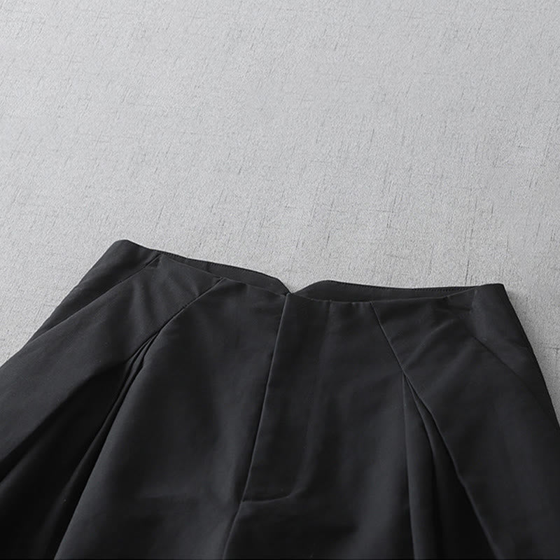 Buddha Stones Pantaloncini da donna estivi minimalisti ed eleganti con cerniera e tasche. - image 11