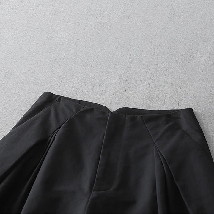 Buddha Stones Pantaloncini da donna estivi minimalisti ed eleganti con cerniera e tasche. - image 11