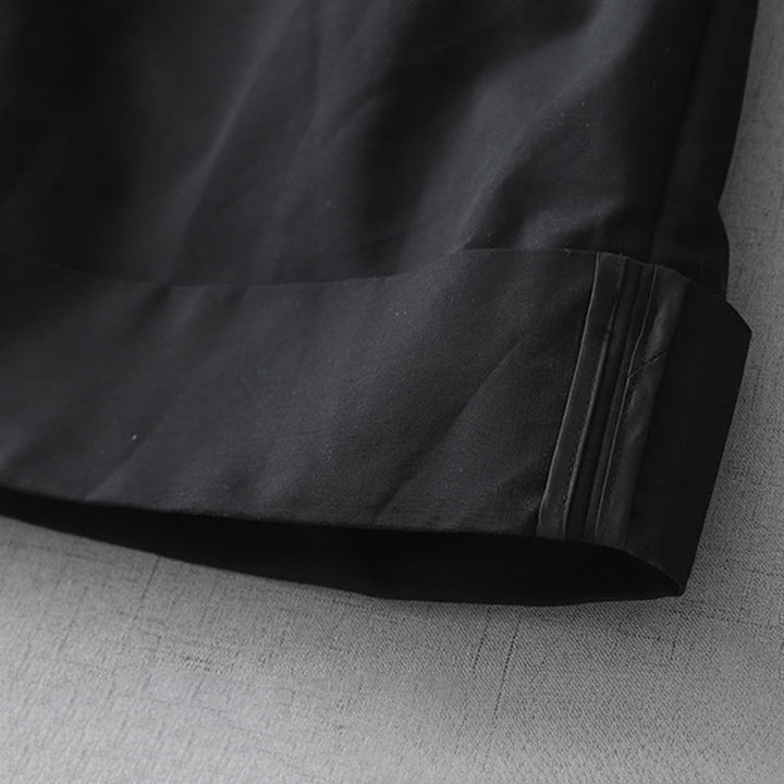 Buddha Stones Pantaloncini da donna estivi minimalisti ed eleganti con cerniera e tasche. - image 13