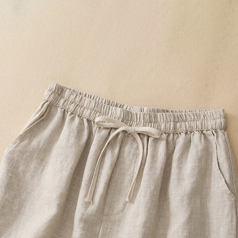 Buddha Stones Pantaloncini da donna estivi casual, minimalisti, con coulisse, ricami, linee ondulate e motivi geometrici, con tasche. - image 16