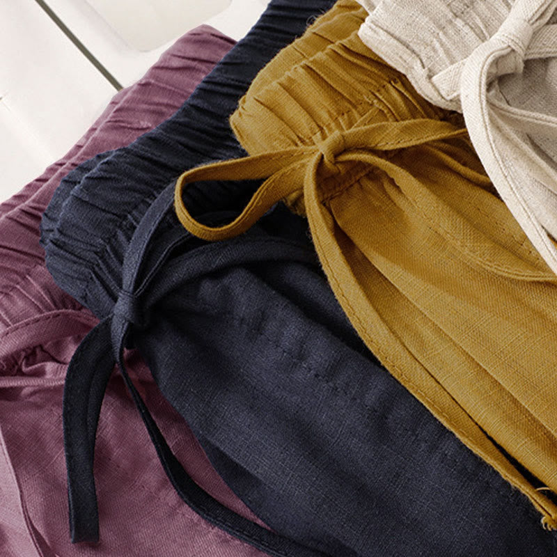 Buddha Stones Pantaloncini da donna estivi casual, minimalisti, con coulisse, ricami, linee ondulate e motivi geometrici, con tasche. - image 25