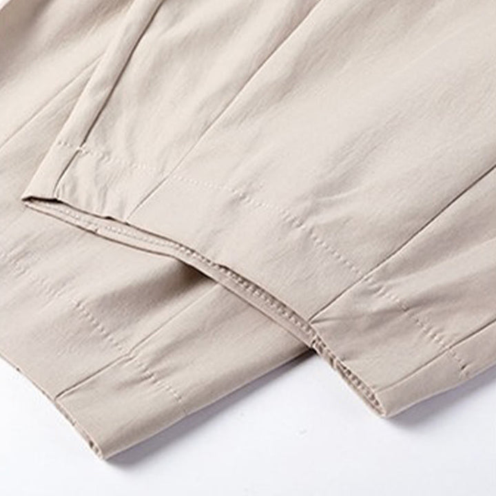 Buddha Stones Pantaloni capri estivi casual minimalisti con coulisse, pantaloni harem da uomo con tasche - image 22