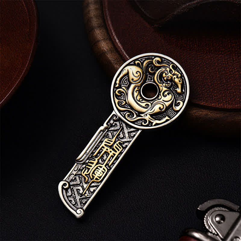 Buddha Stones Collana con ciondolo a moneta vintage "Rame Dragon Strength" - image 8