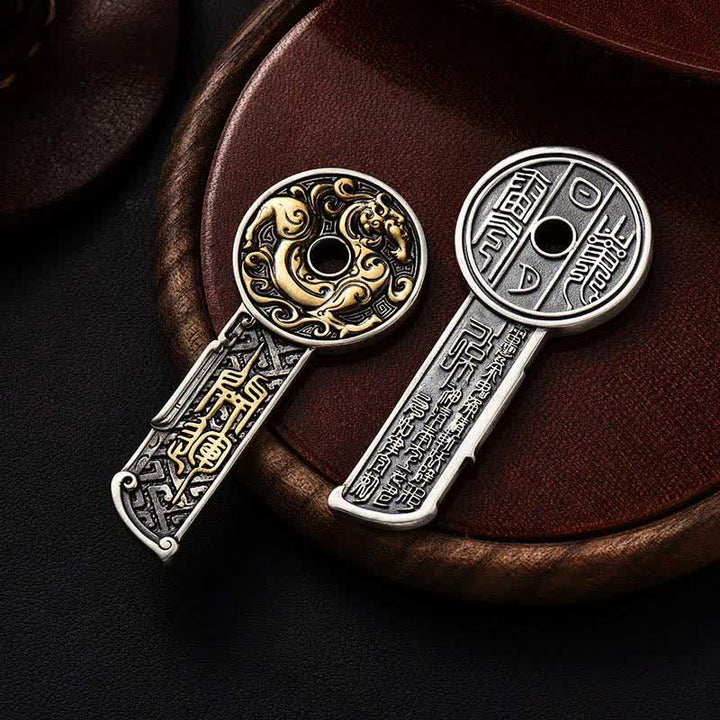 Buddha Stones Collana con ciondolo a moneta vintage "Rame Dragon Strength" - image 7