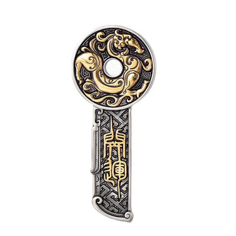 Buddha Stones Collana con ciondolo a moneta vintage "Rame Dragon Strength" - image 9