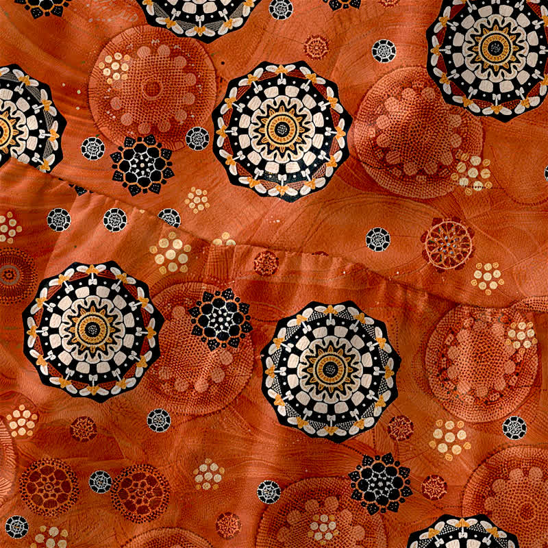 Buddha Stones Abito midi estivo da donna senza maniche con motivo mandala e medaglione, stile boho casual, con tasche. - image 1