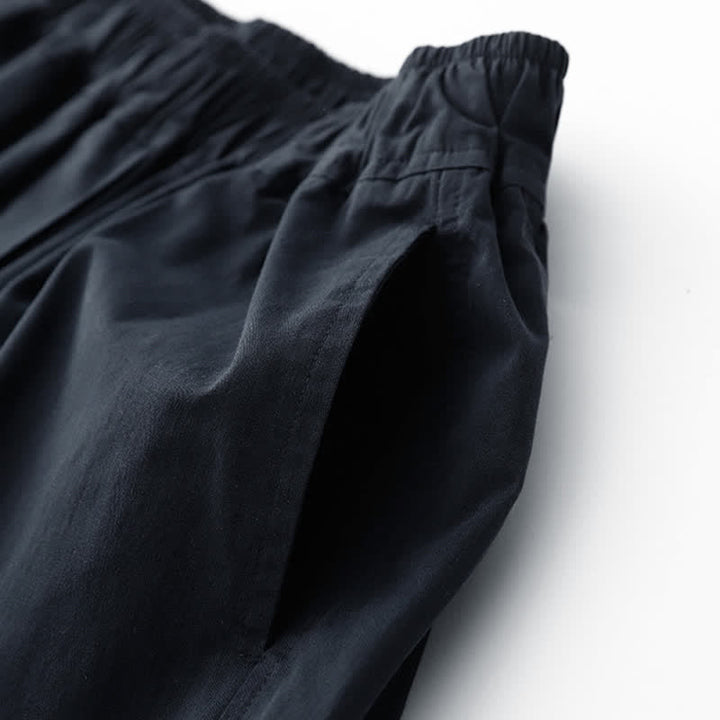 Buddha Stones Pantaloni corti da donna a gamba larga, minimalisti, tinta unita, per primavera/estate, casual ed eleganti, con tasche. - image 11