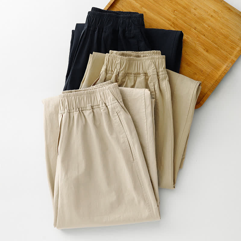 Buddha Stones Pantaloni corti da donna a gamba larga, minimalisti, tinta unita, per primavera/estate, casual ed eleganti, con tasche. - image 22