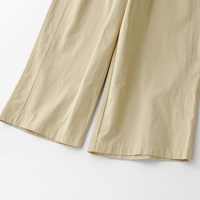 Buddha Stones Pantaloni corti da donna a gamba larga, minimalisti, tinta unita, per primavera/estate, casual ed eleganti, con tasche. - image 19