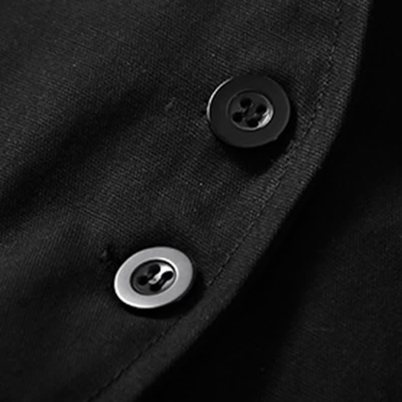 Buddha Stones Camicia senza maniche da donna estiva, casual, minimalista, con bottoni e tasca. - image 27