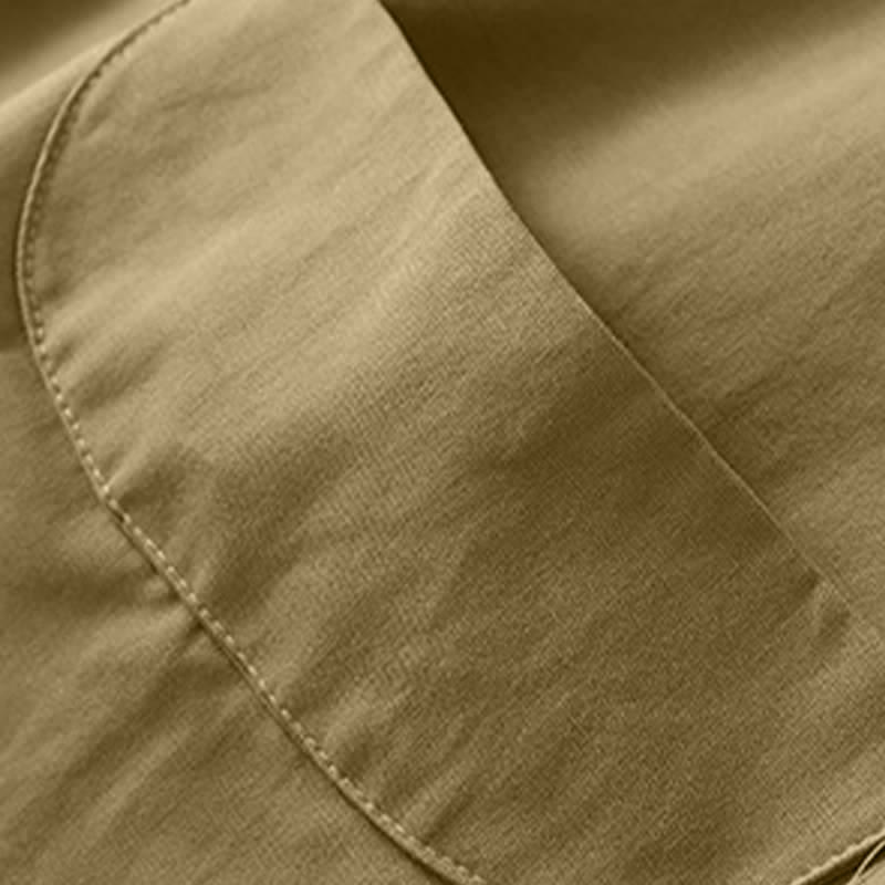 Buddha Stones Camicia senza maniche da donna estiva, casual, minimalista, con bottoni e tasca. - image 11