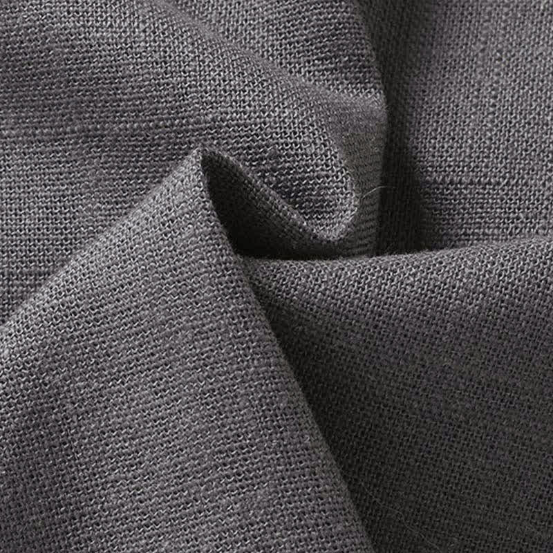 Buddha Stones Completo estivo casual da uomo con camicia a maniche corte, colletto alla coreana e pantaloni con coulisse, con tasche. - image 11