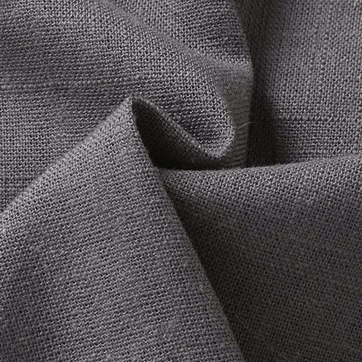 Buddha Stones Completo estivo casual da uomo con camicia a maniche corte, colletto alla coreana e pantaloni con coulisse, con tasche. - image 11