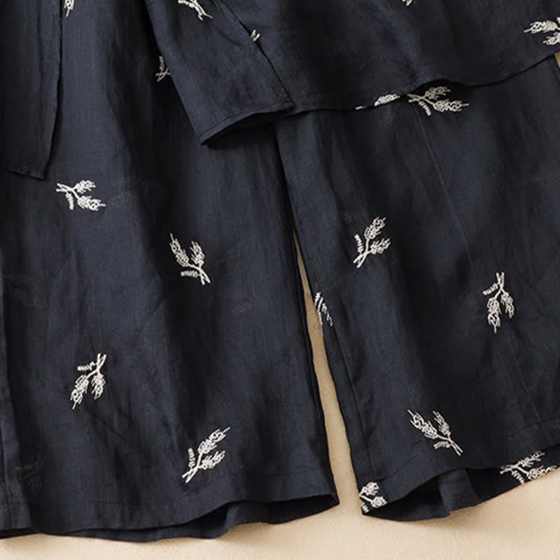 Buddha Stones Pantaloni corti da donna estivi in ​​stile boho casual con stampa floreale e coulisse, gamba larga. - image 8