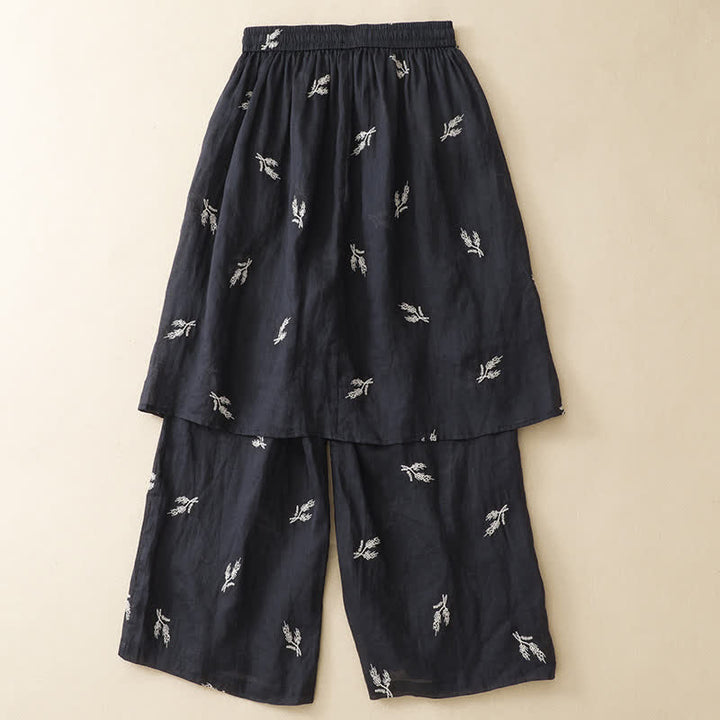 Buddha Stones Pantaloni corti da donna estivi in ​​stile boho casual con stampa floreale e coulisse, gamba larga. - image 2