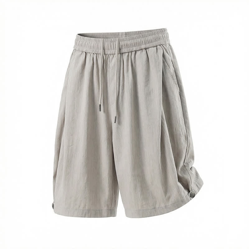 Buddha Stones Pantaloncini da uomo estivi casual minimalisti con coulisse in vita elasticizzata e tasca. - image 9